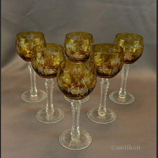 Artystyczne kieliszki kryształowe miodowe 