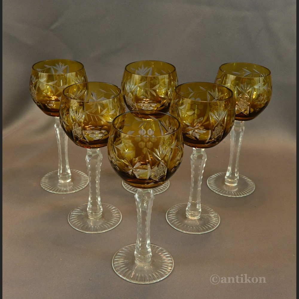 Artystyczne kieliszki kryształowe miodowe 