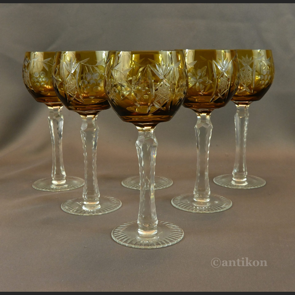 Artystyczne kieliszki kryształowe miodowe 