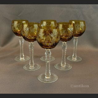 Artystyczne kieliszki kryształowe miodowe 