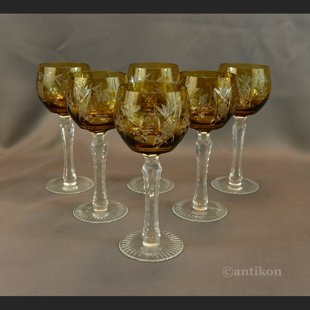 Artystyczne kieliszki kryształowe miodowe 