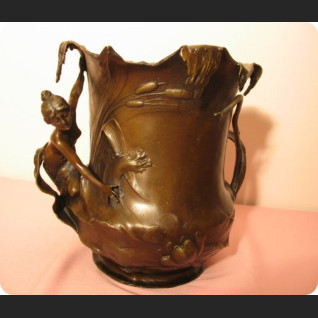 SECESYJNE NACZYNIE Z BRĄZU PRZEPIĘKNE