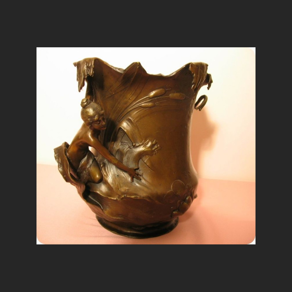 SECESYJNE NACZYNIE Z BRĄZU PRZEPIĘKNE SECESYJNE NACZYNIE Z BRĄZU PRZEPIĘKNE