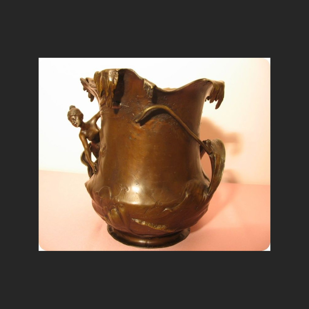 SECESYJNE NACZYNIE Z BRĄZU PRZEPIĘKNE SECESYJNE NACZYNIE Z BRĄZU PRZEPIĘKNE