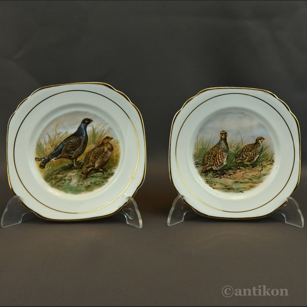 Talerze z ptakami myśliwskie 6 + patera prezent dla myśliwego Talerze z ptakami myśliwskie 6 + patera prezent dla myśliwego