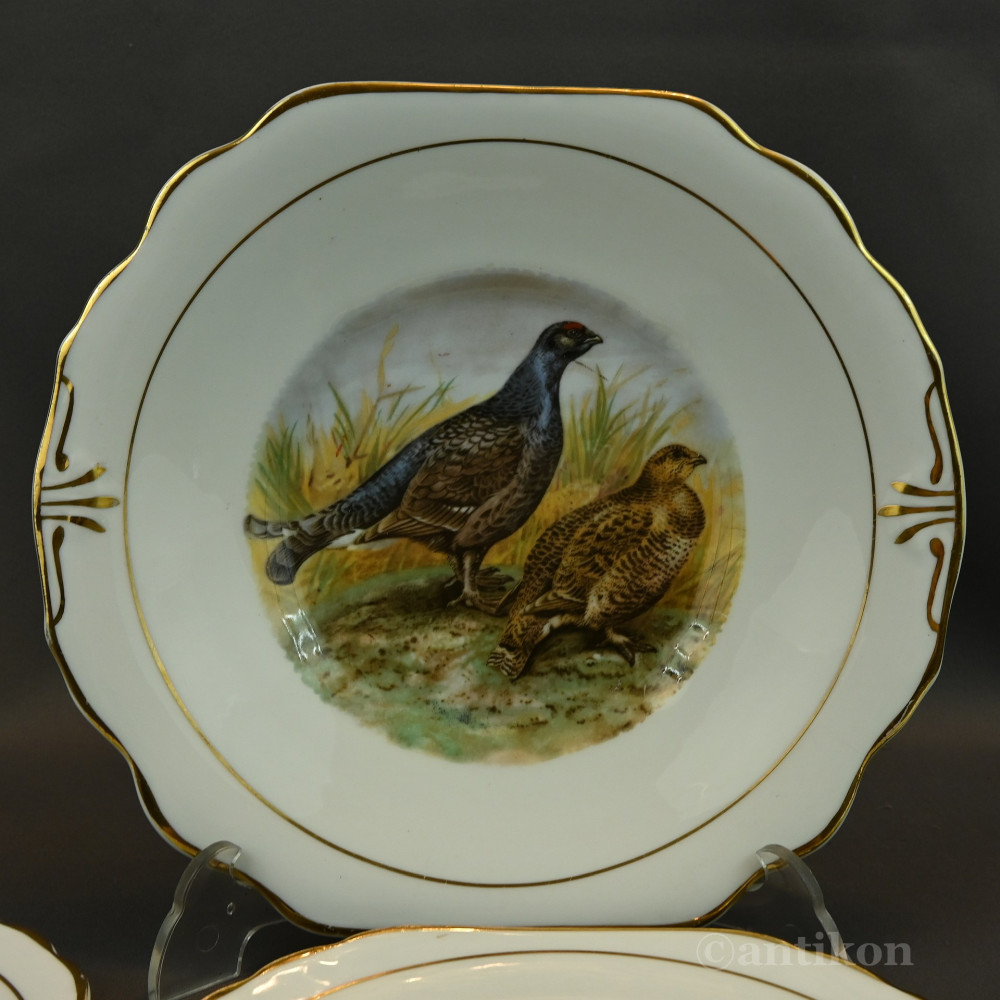 Talerze z ptakami myśliwskie 6 + patera prezent dla myśliwego Talerze z ptakami myśliwskie 6 + patera prezent dla myśliwego