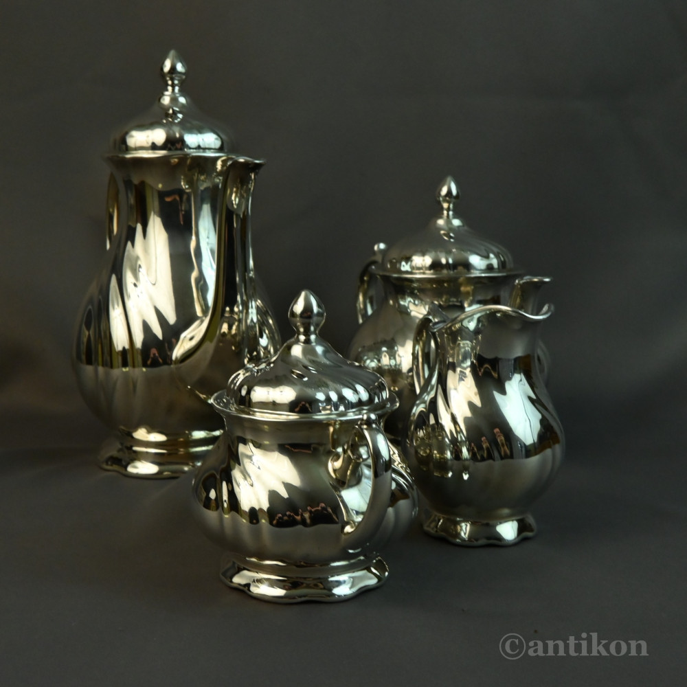 Posrebrzany serwis do kawy 