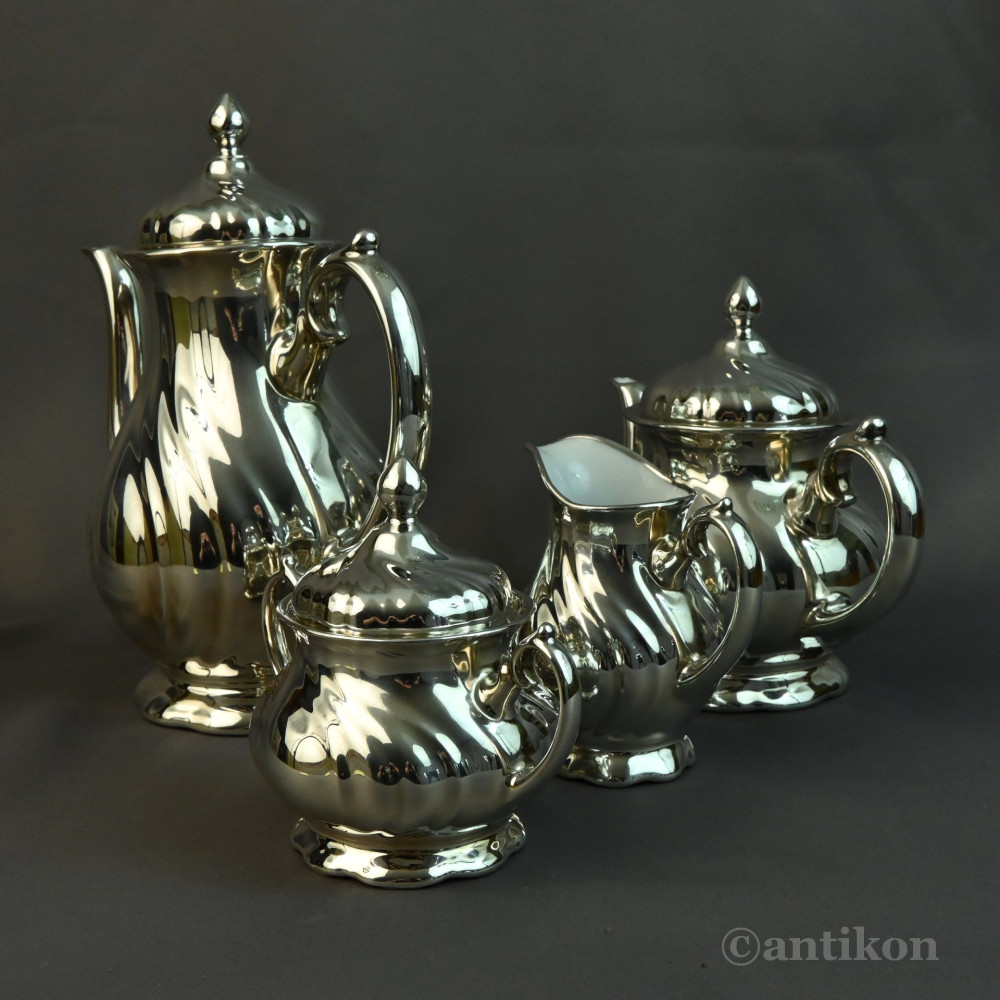 Posrebrzany serwis do kawy 