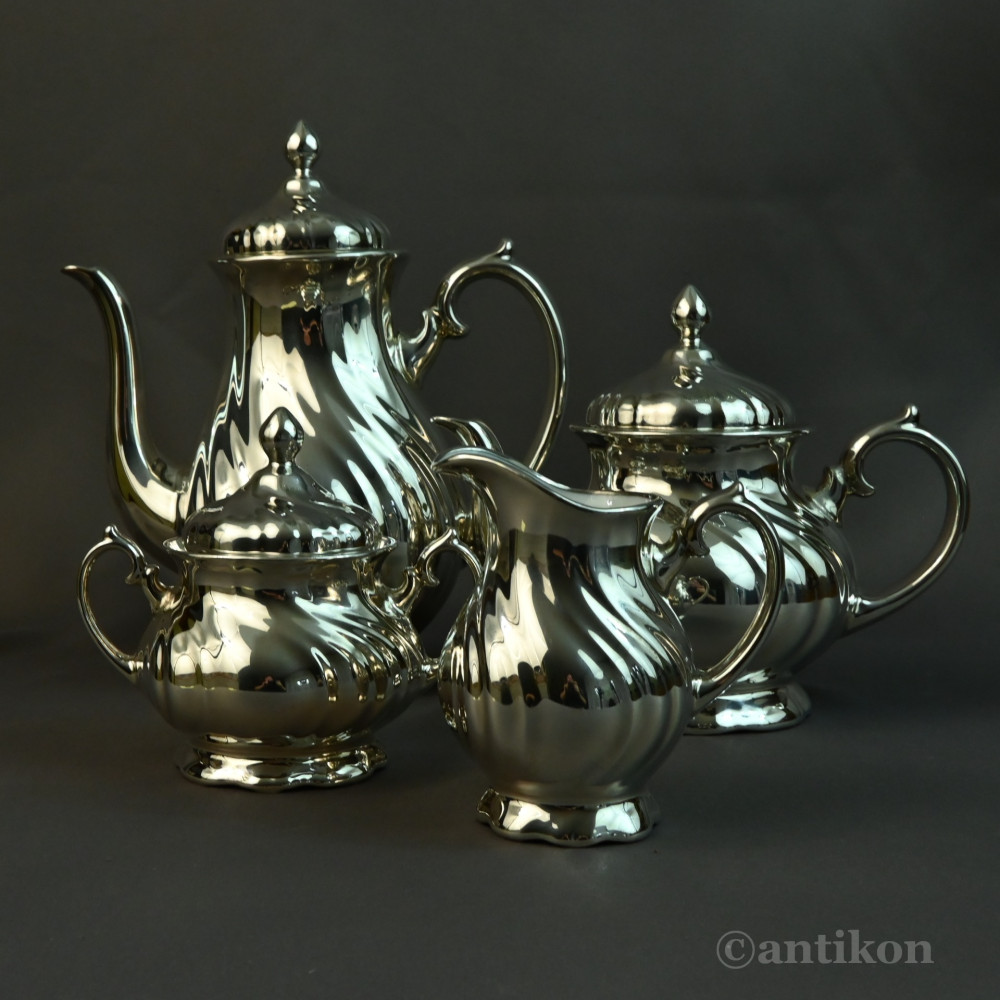 Posrebrzany serwis do kawy 