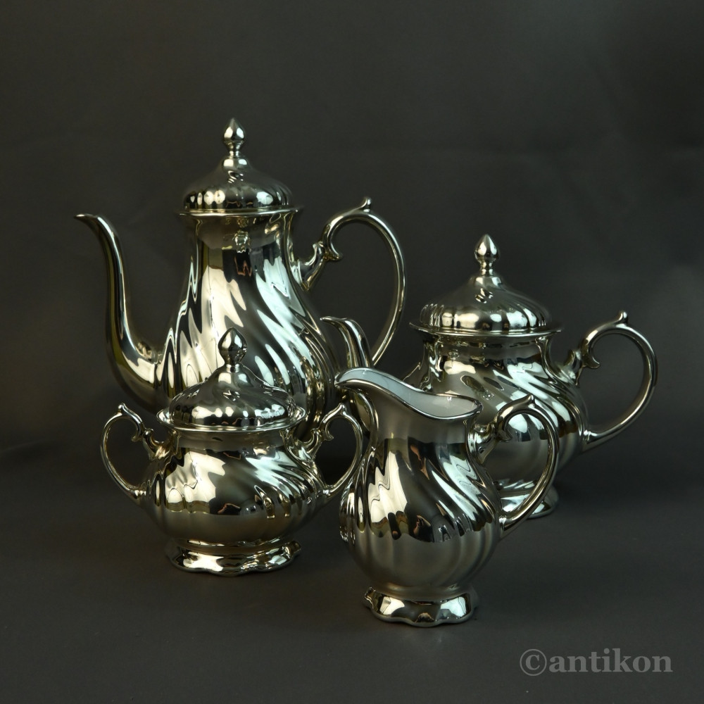 Posrebrzany serwis do kawy 