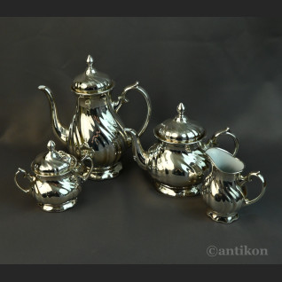 Posrebrzany serwis do kawy 