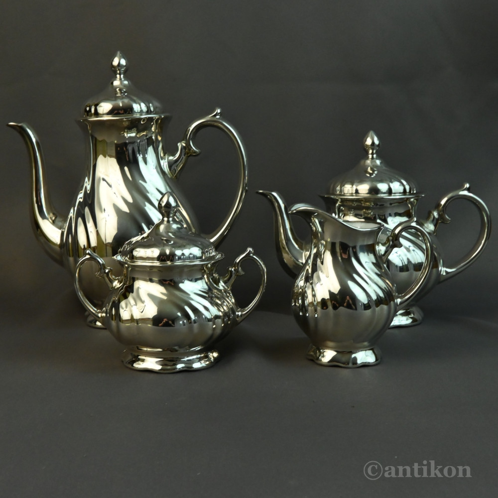 Posrebrzany serwis do kawy 