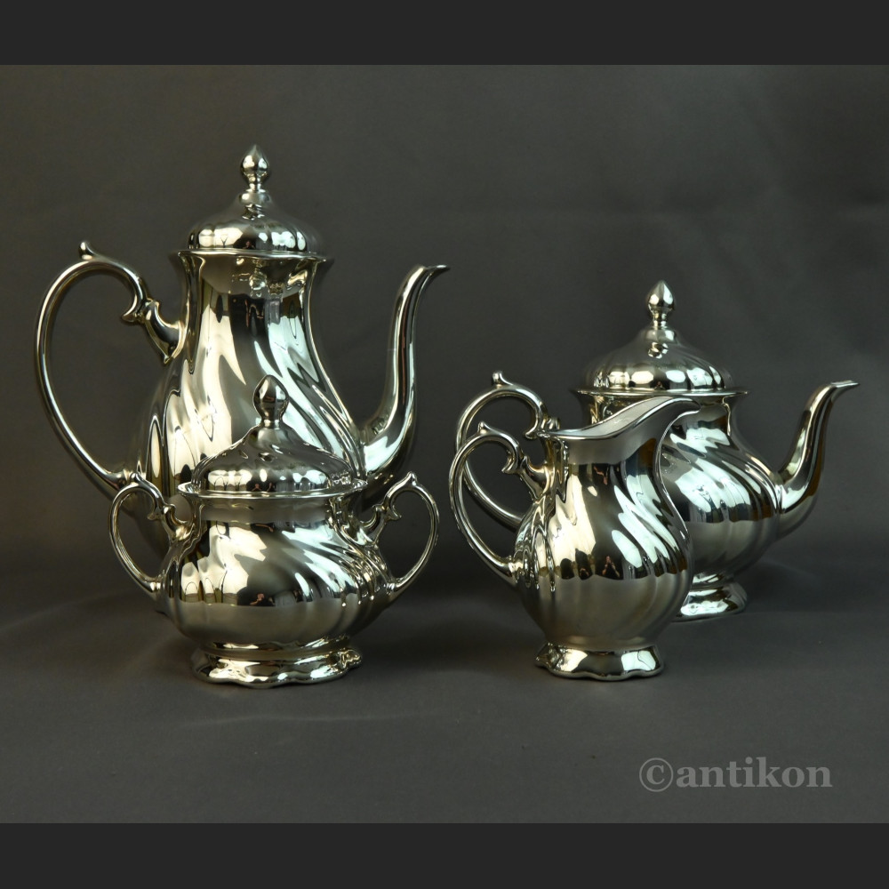 Posrebrzany serwis do kawy 