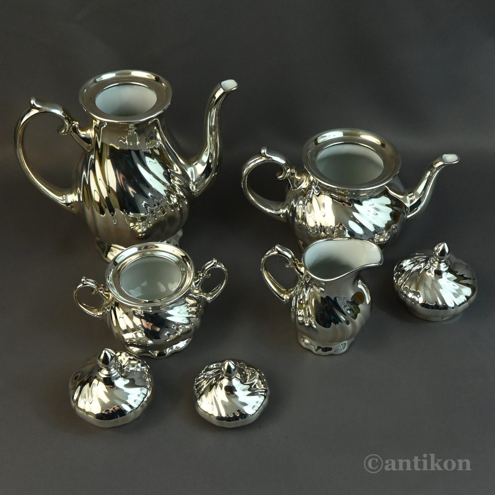 Posrebrzany serwis do kawy 