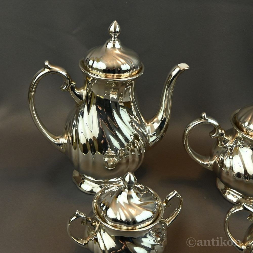 Posrebrzany serwis do kawy 