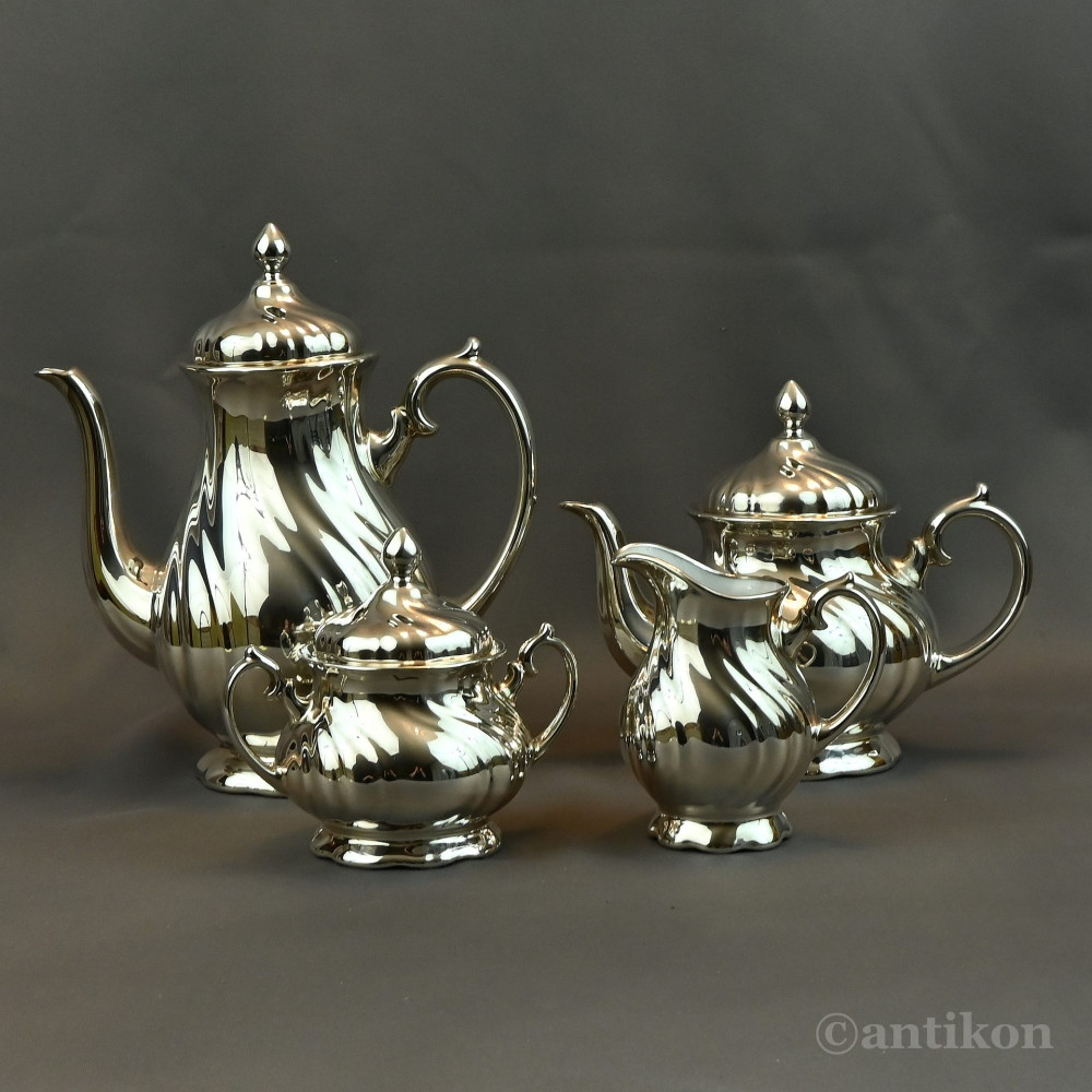 Posrebrzany serwis do kawy 