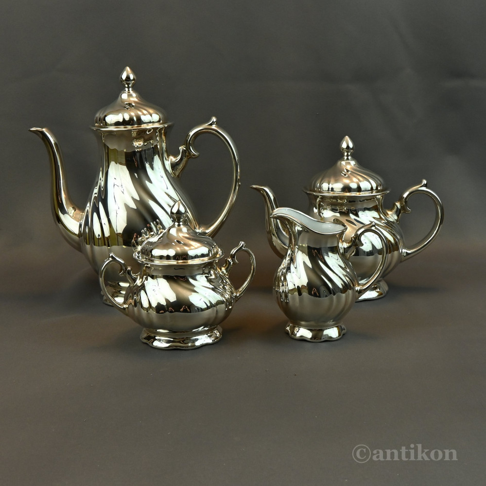 Posrebrzany serwis do kawy 