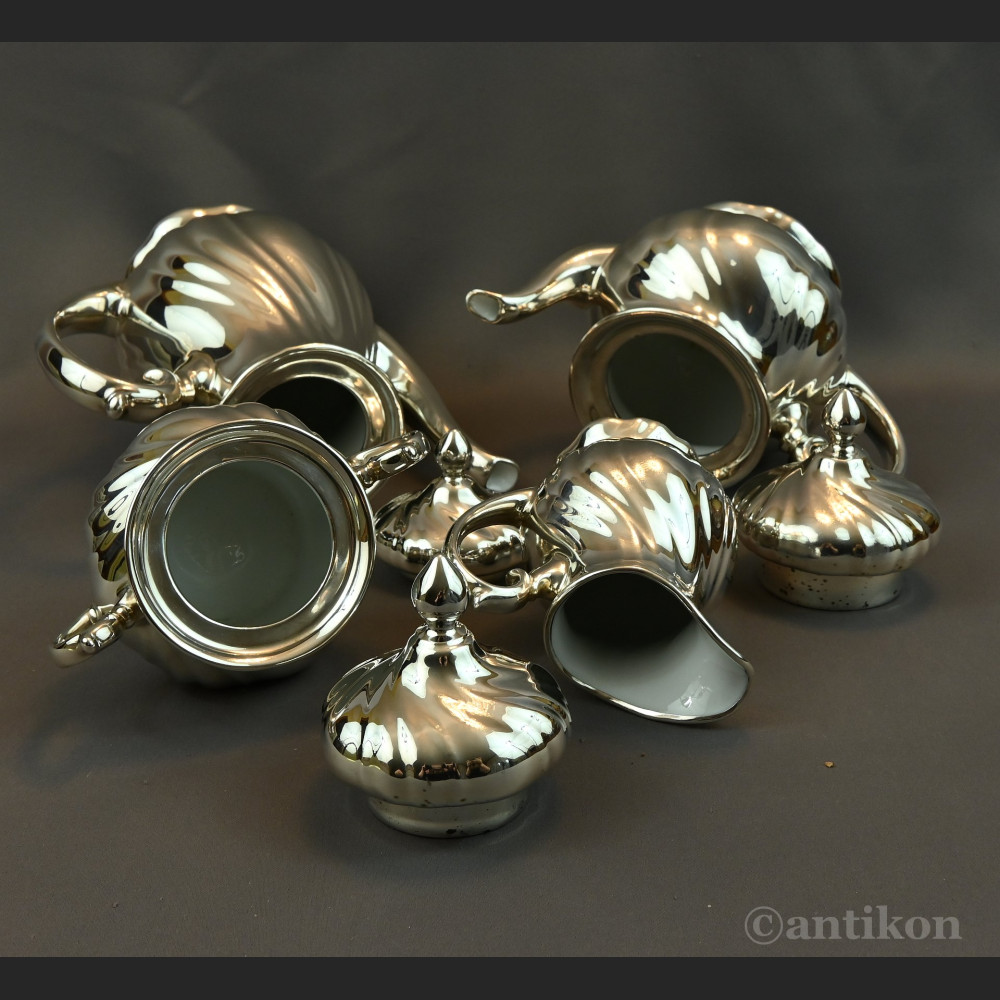 Posrebrzany serwis do kawy 