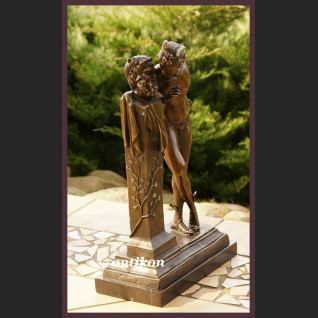 Hermes unikatowa rzeźba Francja prawdziwy brąz syg. 