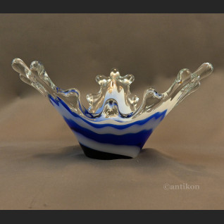 Szkło Murano patera Morska fala 