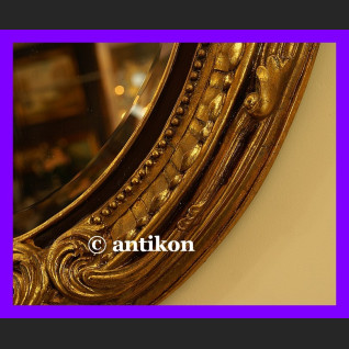 Stylowe owalne lustro dużę w złoconej bogatej ramie Stylowe owalne lustro dużę w złoconej bogatej ramie