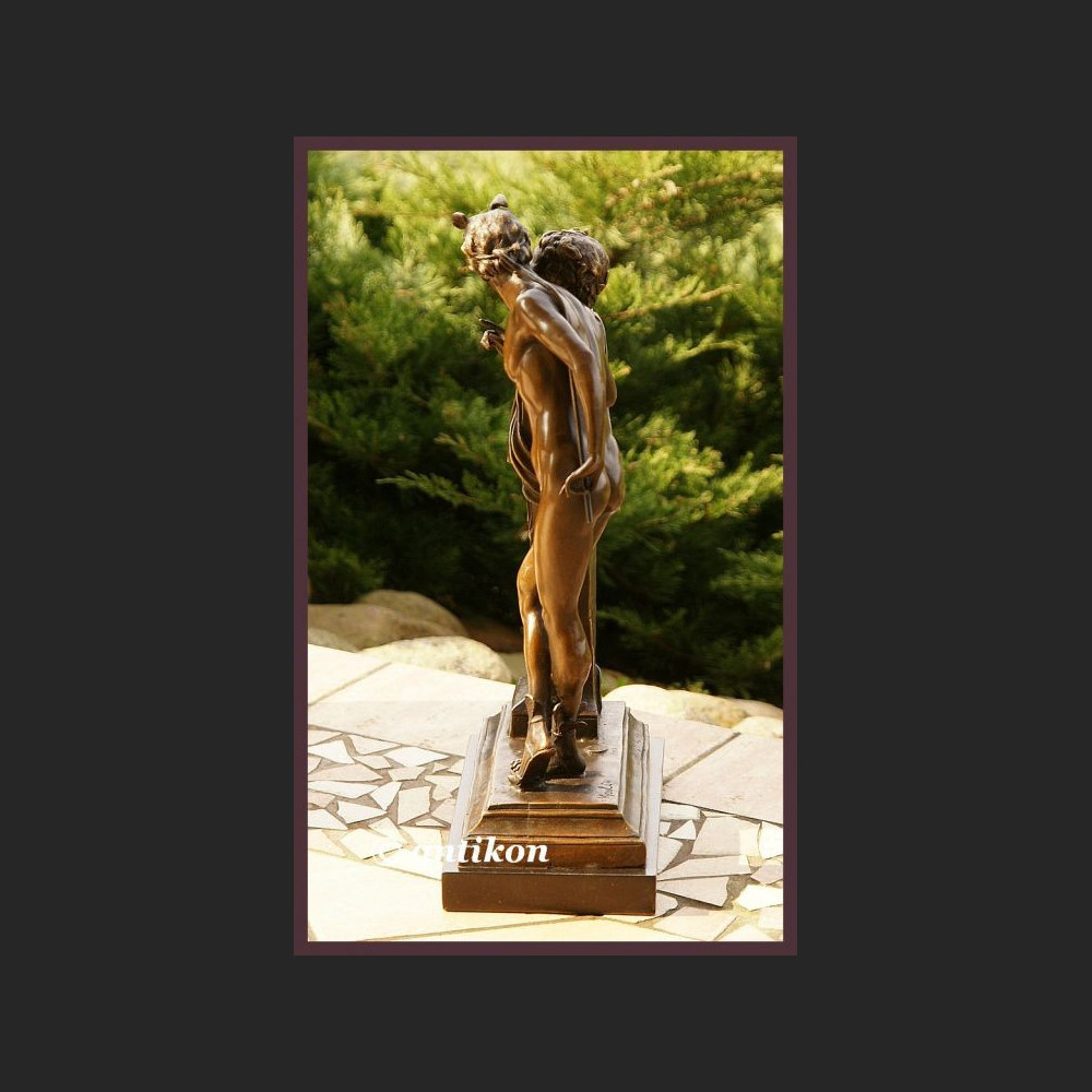 Hermes unikatowa rzeźba Francja prawdziwy brąz syg. 