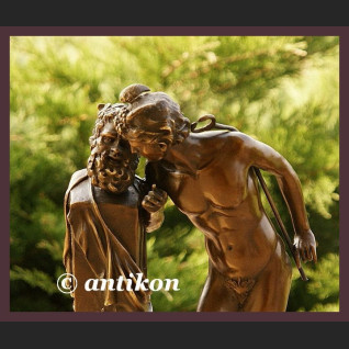 Hermes unikatowa rzeźba Francja prawdziwy brąz syg. 