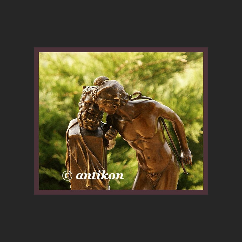 Hermes unikatowa rzeźba Francja prawdziwy brąz syg. 