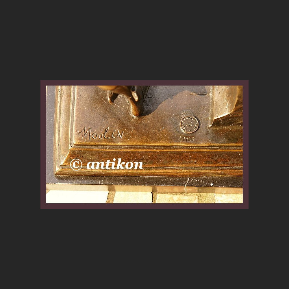 Hermes unikatowa rzeźba Francja prawdziwy brąz syg. 