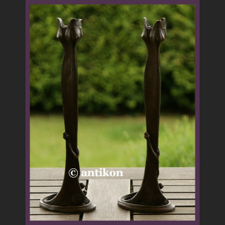 ŚWIECZNIK CUDOWNY KWIAT SECESJA PRAWDZIWY BRĄZ ŚWIECZNIK CUDOWNY KWIAT SECESJA PRAWDZIWY BRĄZ