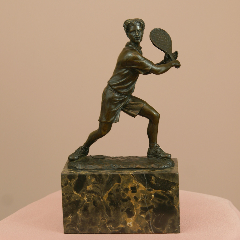 Tenisista figura brąz trofeum sportowe Tenisista figura brąz trofeum sportowe