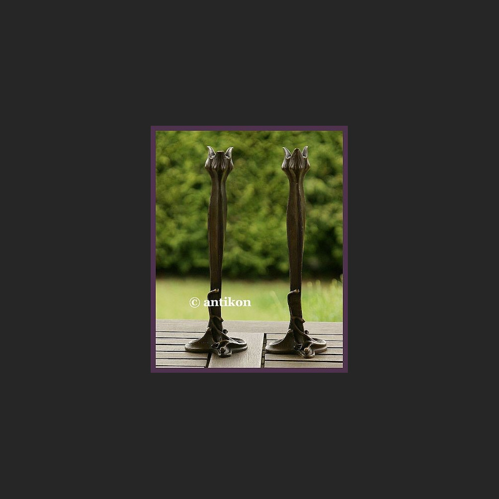 ŚWIECZNIK CUDOWNY KWIAT SECESJA PRAWDZIWY BRĄZ ŚWIECZNIK CUDOWNY KWIAT SECESJA PRAWDZIWY BRĄZ