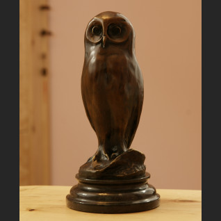 Sowa art deco rzeźba z brązu 