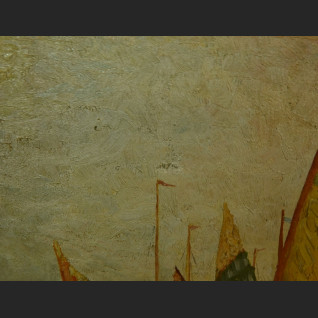 Pejzaż łodzie w Tunezji 1930 r. 