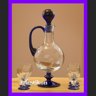 Karafka i kieliszki Art Deco Absynt Karafka i kieliszki Art Deco Absynt