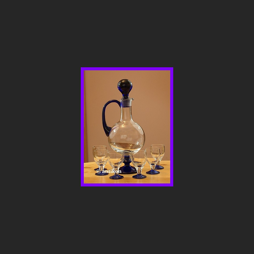 Karafka i kieliszki Art Deco Absynt Karafka i kieliszki Art Deco Absynt