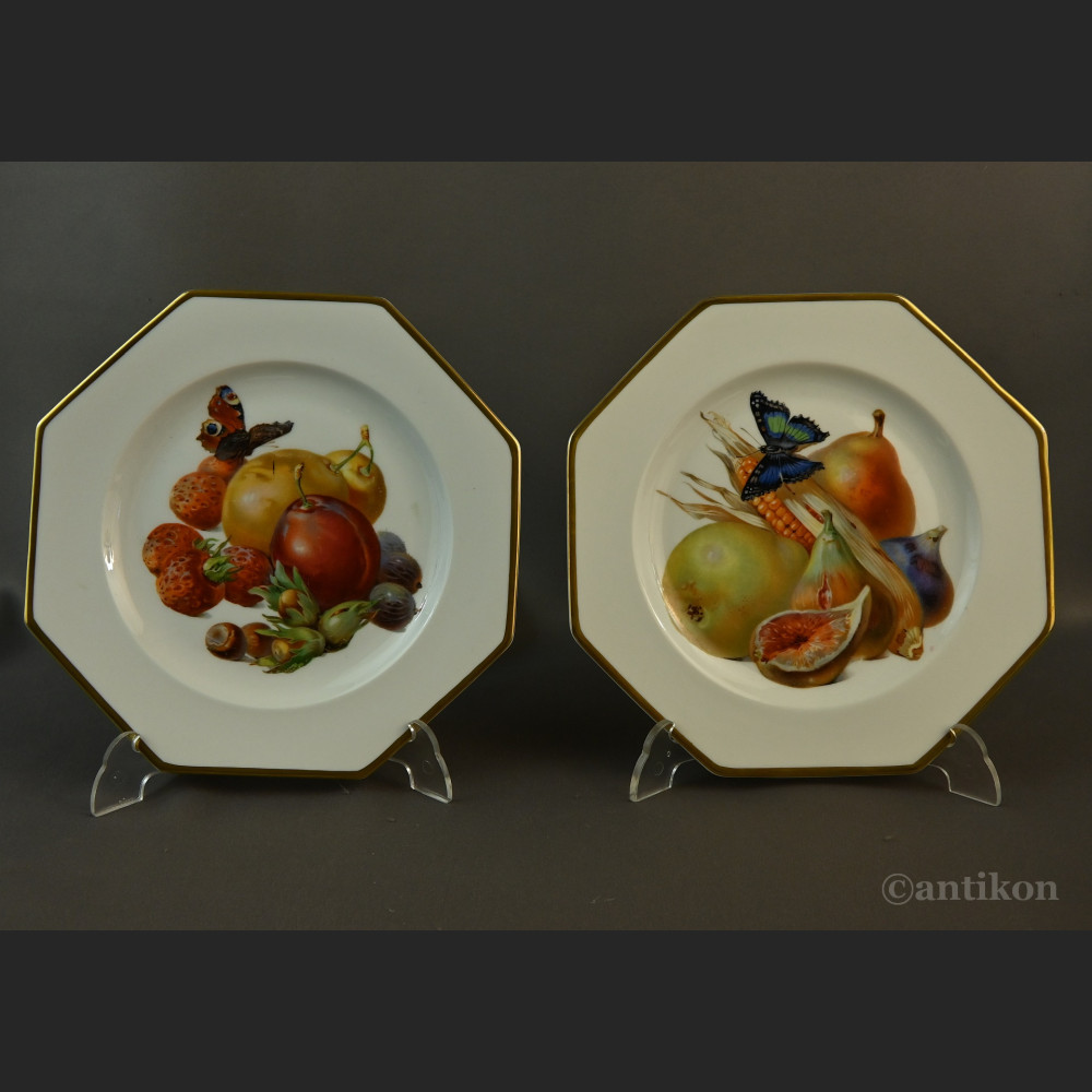Talerze z owocami Rosenthal stara bawarska porcelana 