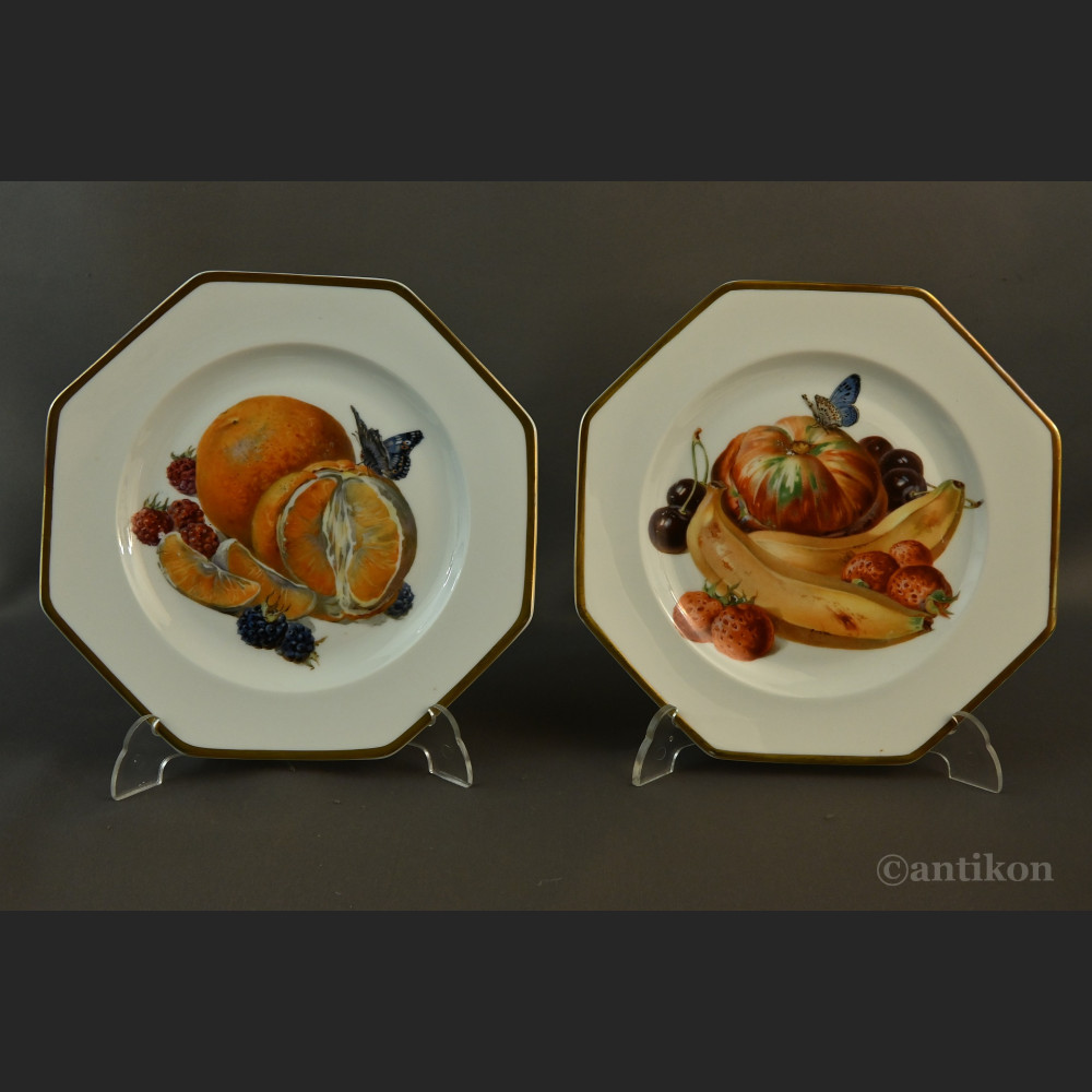 Talerze z owocami Rosenthal stara bawarska porcelana 
