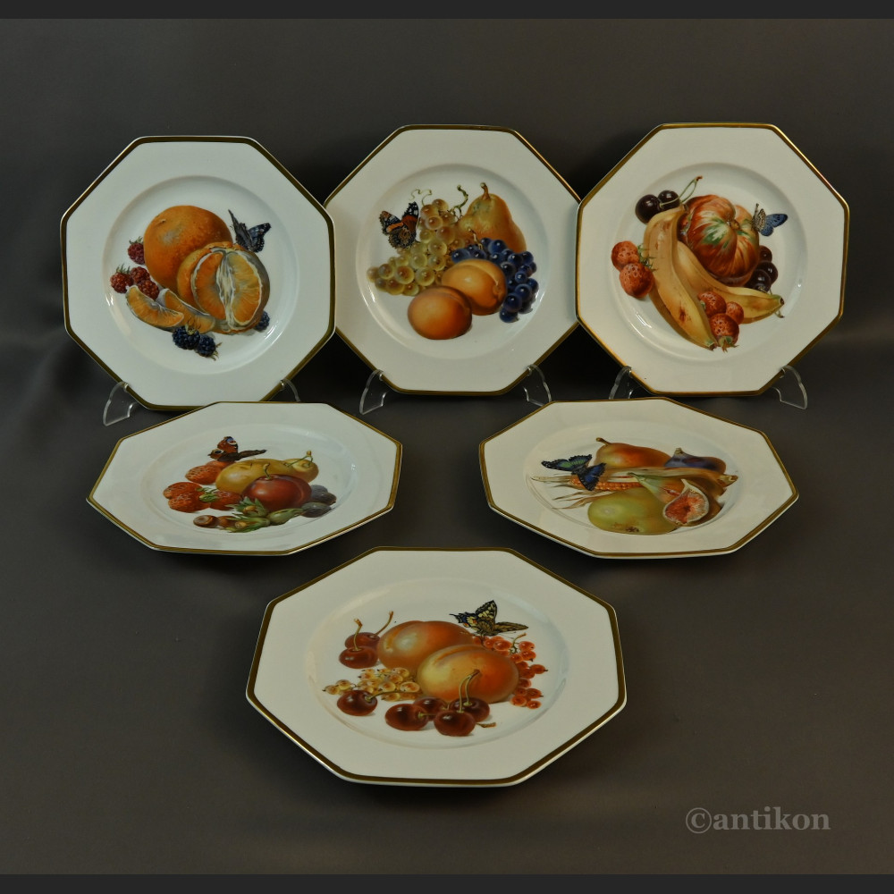 Talerze z owocami Rosenthal stara bawarska porcelana 