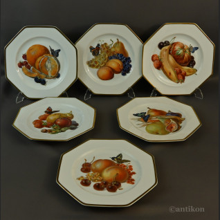 Talerze z owocami Rosenthal stara bawarska porcelana 