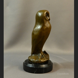 Sowa art deco rzeźba z brązu 