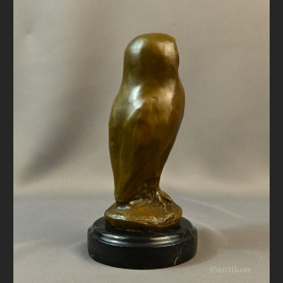 Sowa art deco rzeźba z brązu 
