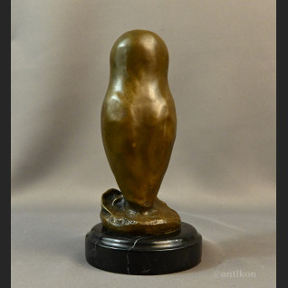 Sowa art deco rzeźba z brązu 