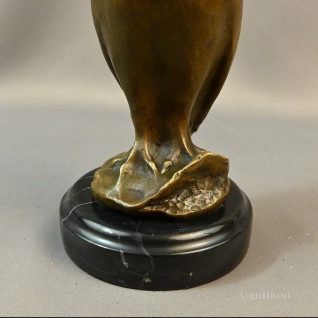 Sowa art deco rzeźba z brązu 