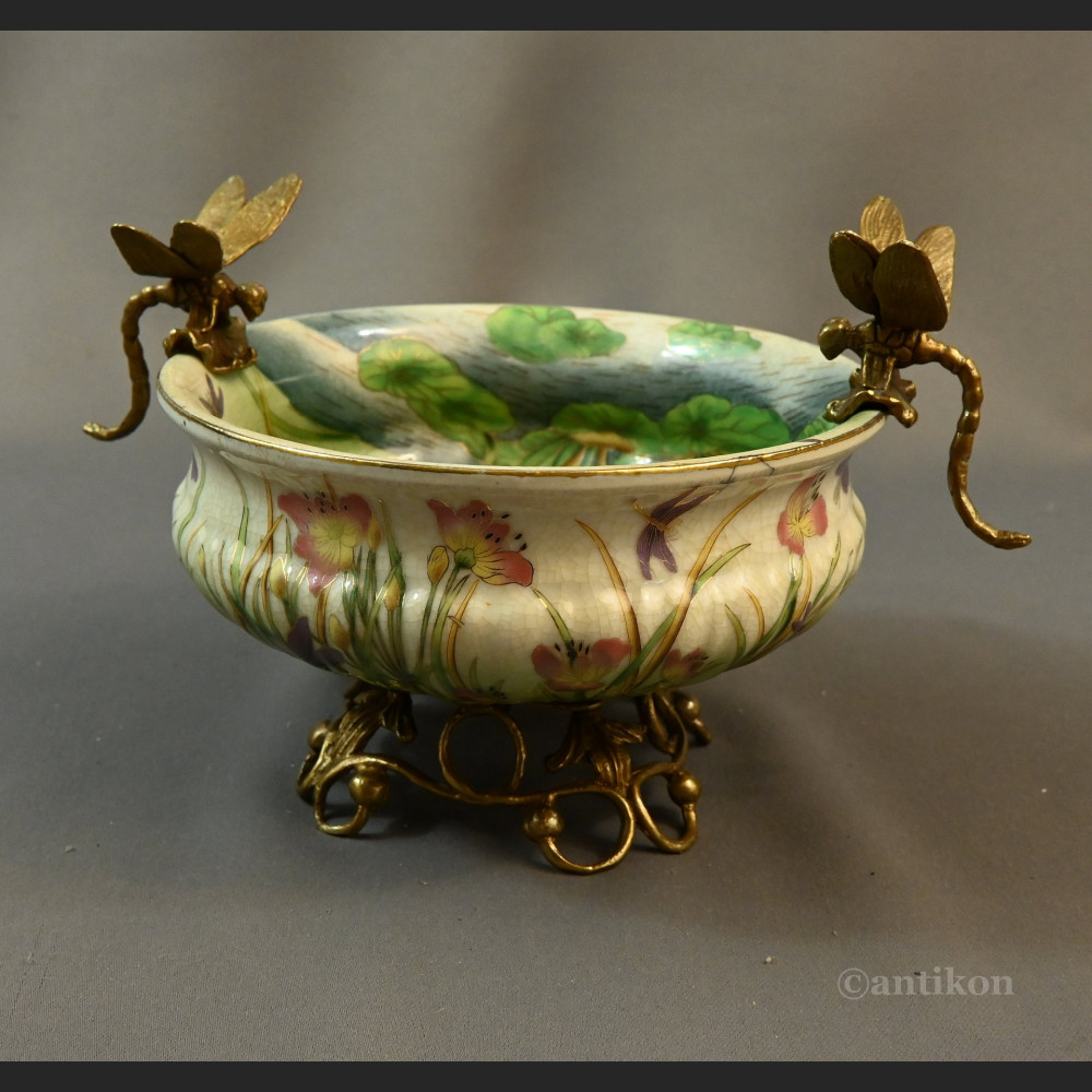 Porcelanowa patera z ważkami 