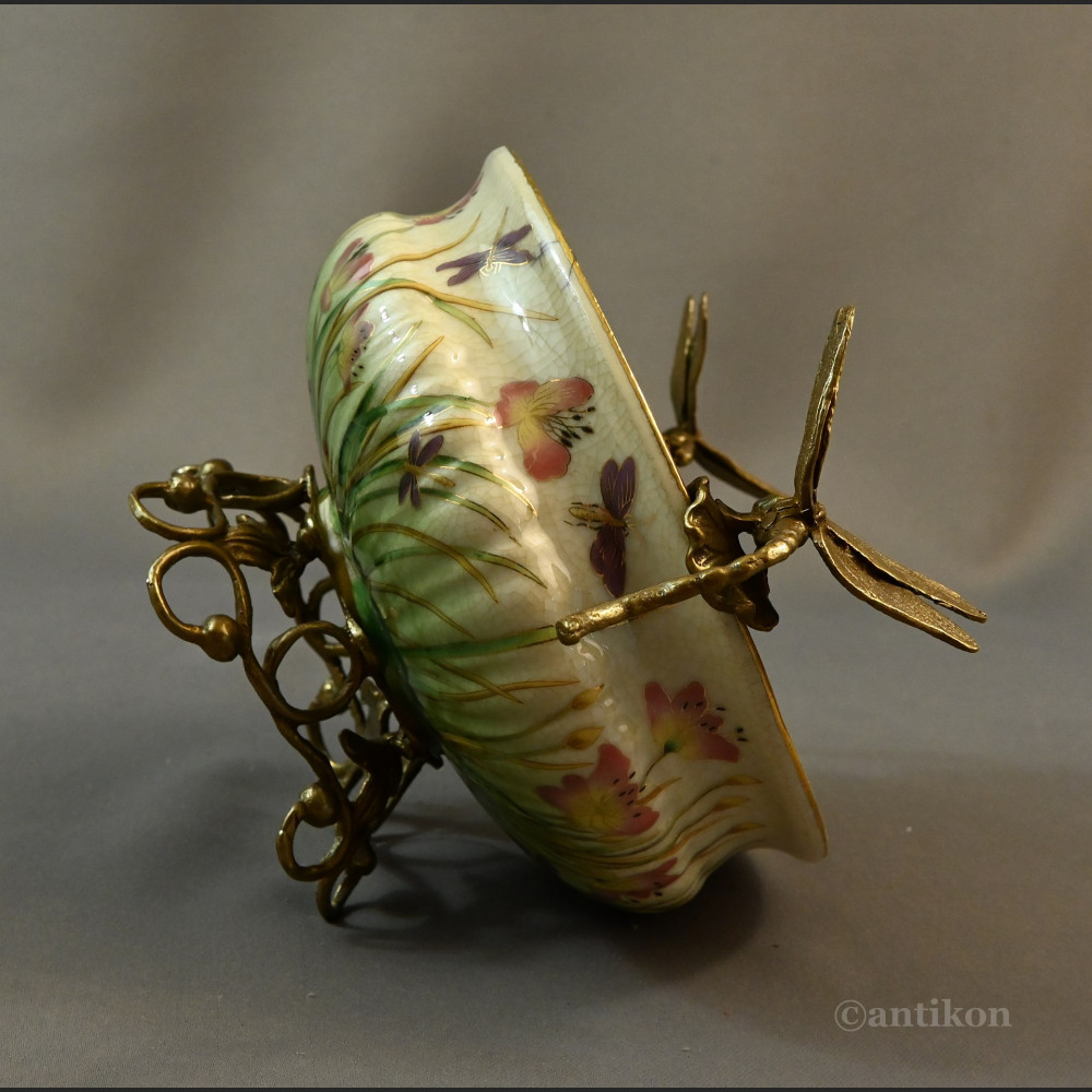 Porcelanowa patera z ważkami 