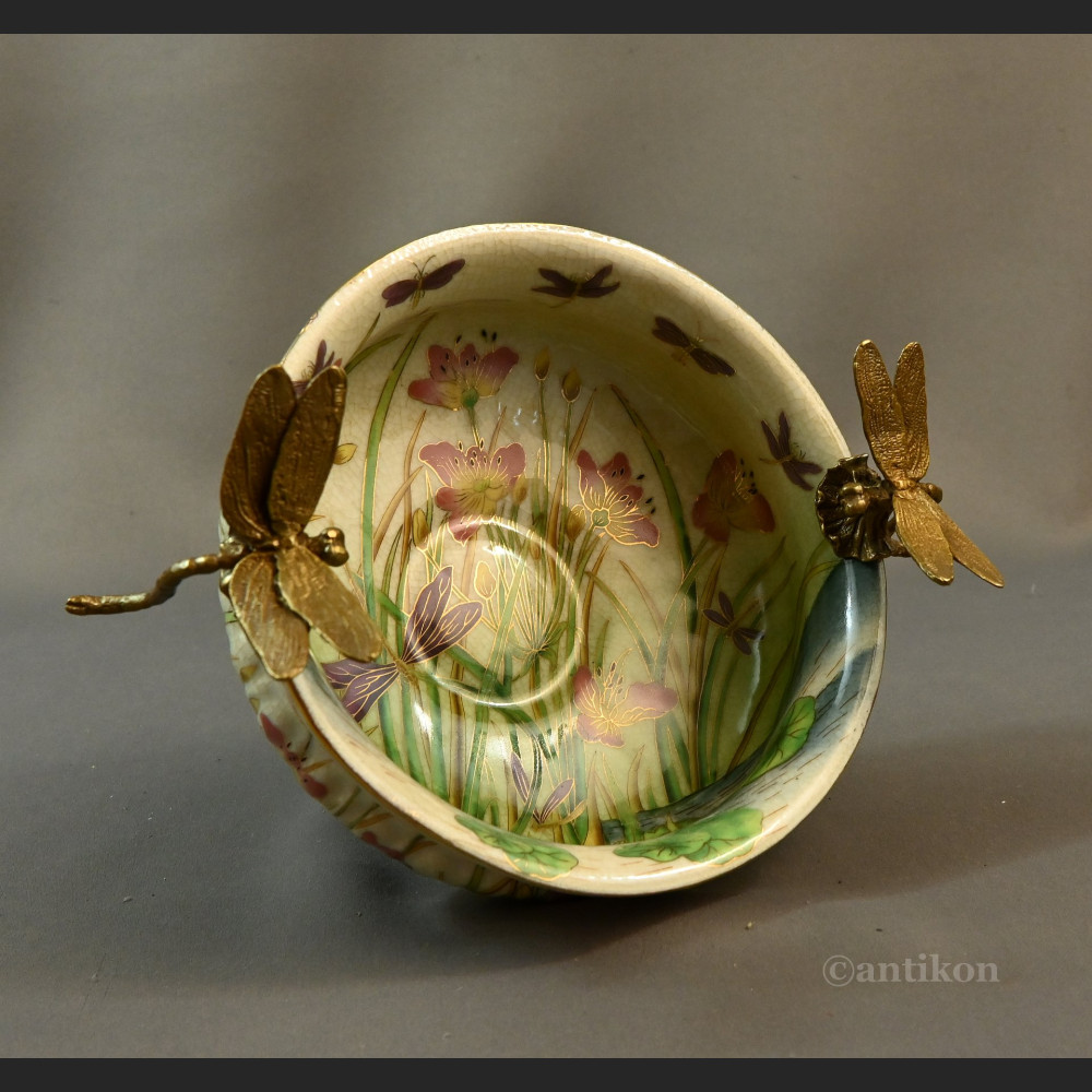Porcelanowa patera z ważkami 
