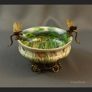 Porcelanowa patera z ważkami 
