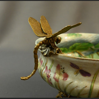 Porcelanowa patera z ważkami 
