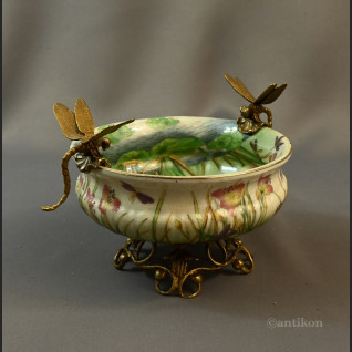 Porcelanowa patera z ważkami 